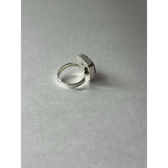 Square Talavera Ring 925 Sterling Silver  Artisan Handmade - Picture 13 of 16